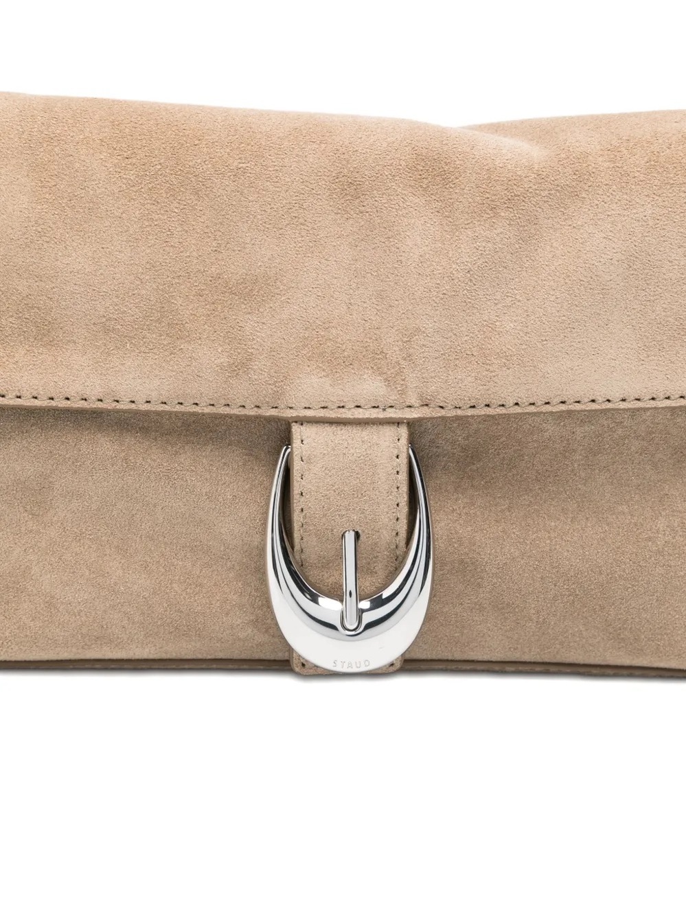 Staud Harlow Purse - Dune Suede Silver Buckle - Picture 2 of 6